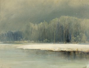 Зимний пейзаж. Иней. 1870