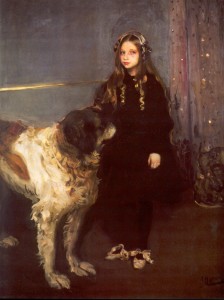 Мурашко Дівчинка з собакою. Портрет Т.В.Язевої.1903-04